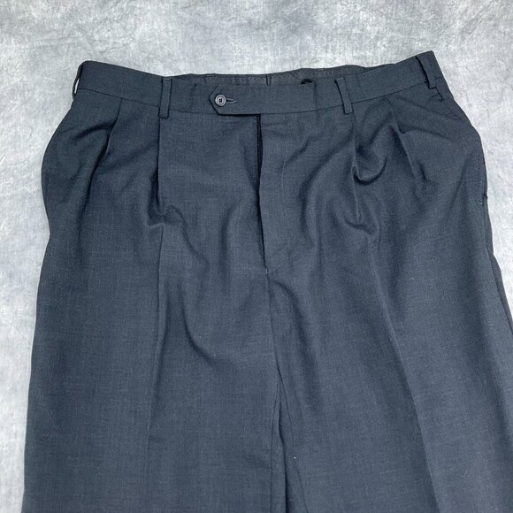 Jos A Bank Suit Men 46L/38Wx31L Gray Straight Leg Classic Career Wool 2pc - Picture 13 of 16